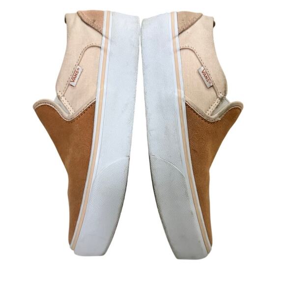 Vans Classic Slip-On Peach Suede Canvas Shoes Women’s Size 7.5 Casual Platform - Picture 6 of 9